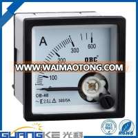 moving iron and moving coil AC panel meter, analog ammeter, AC voltmeter