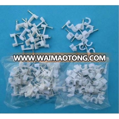 R-10mm Circle Nail Cable Clip Round Type Nylon Cable Clip