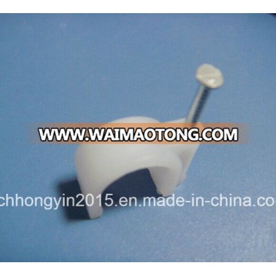 Electrical Wire Plastic Round Circle Nail Cable Clips