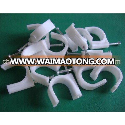 Hy-R-30 Circle Plastic Cable Clips with Nail 3.5*55