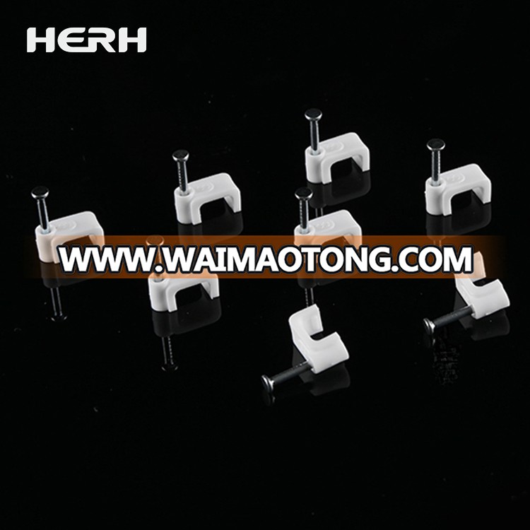 HERH wholesale plastic colors 4-16mm flat electric wire cable clip