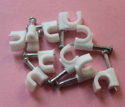 C Shape Circle Plastic Cable Clip Size 4mm to 40mm